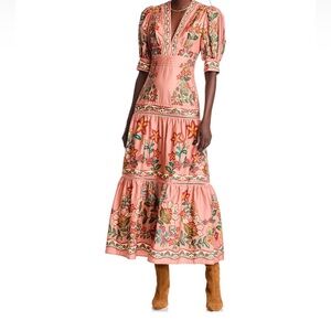 FARM Rio Pink Floral Maxi Dress